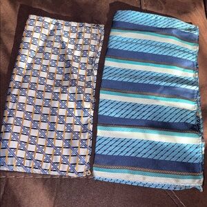 Stylish Blue and Yellow Patterned 100% silk handmade pocket squares.
